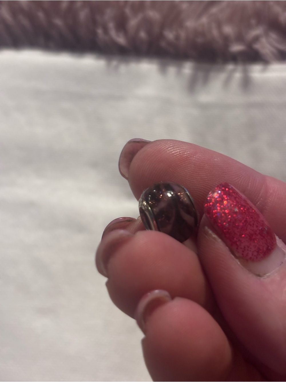 Pandora Burgundy Swirl Glass Charm Bead